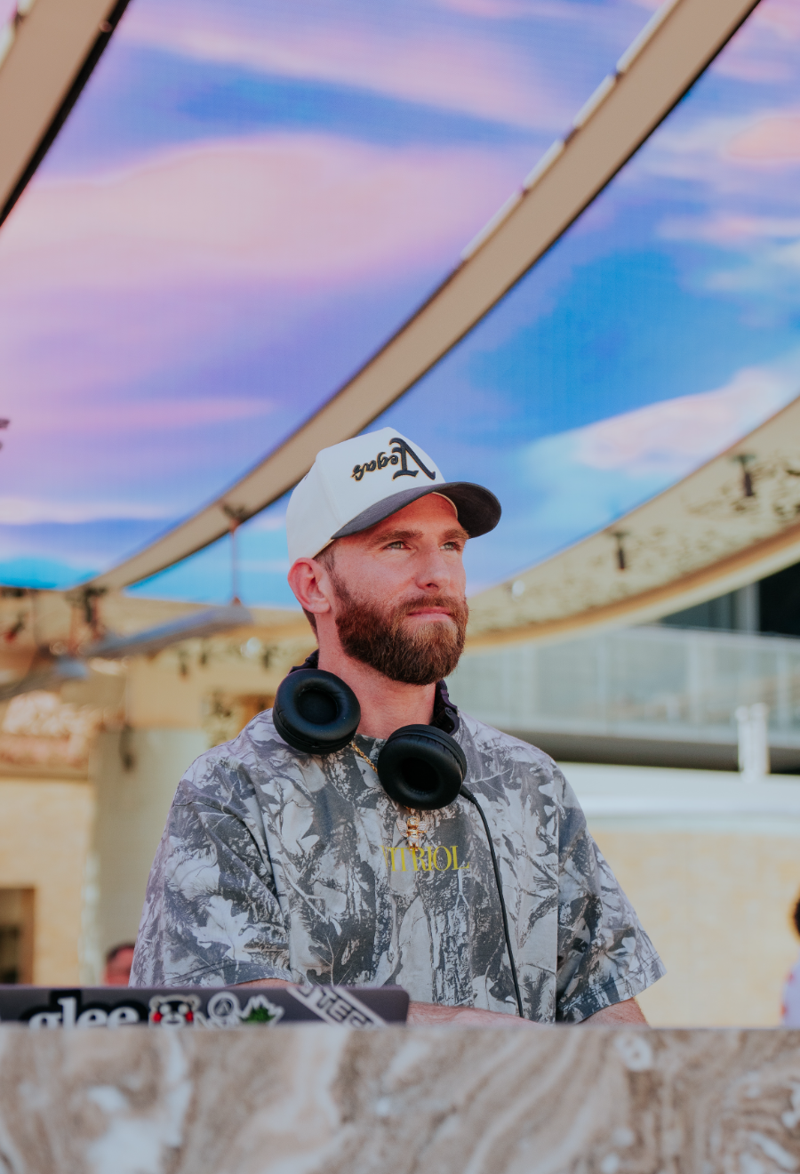 Eric Remy at the decks, sunset